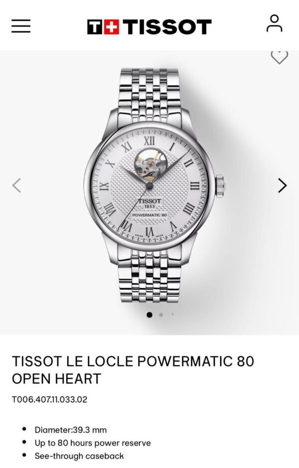 Tissot PowerMatic80 Fully Automatic - Image 5