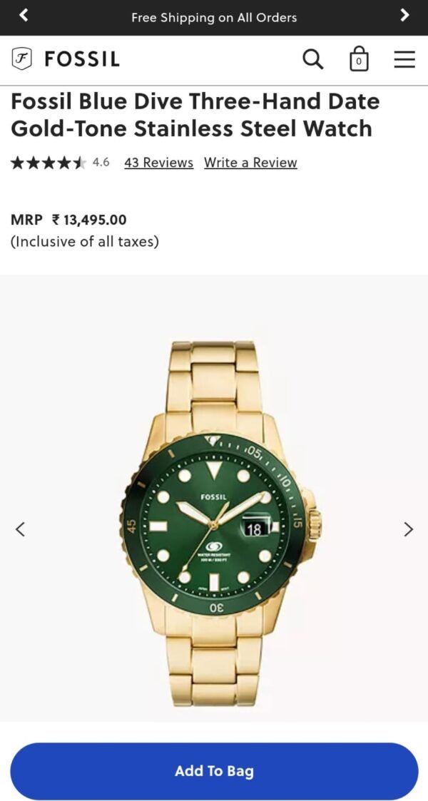 Fossil Divers Collection Golden Green - Image 6