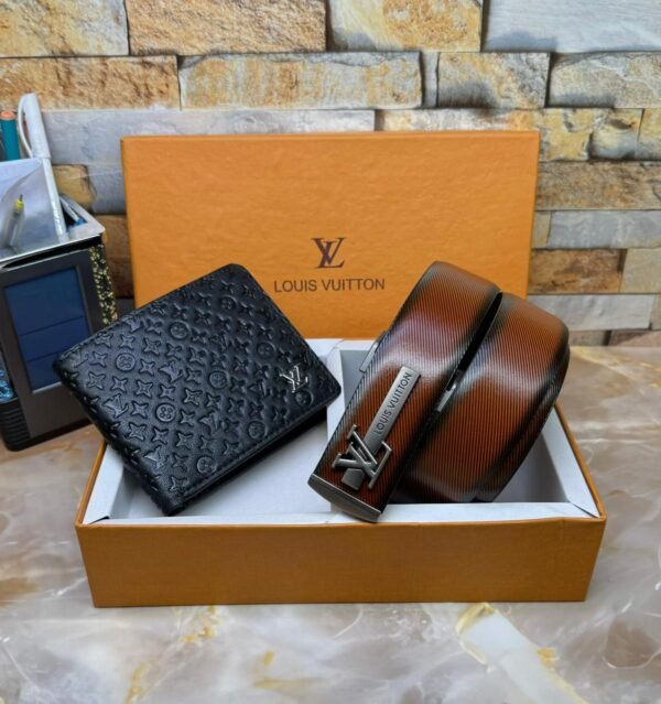 LOUIS VUITTON BELT & WALLET - Image 4