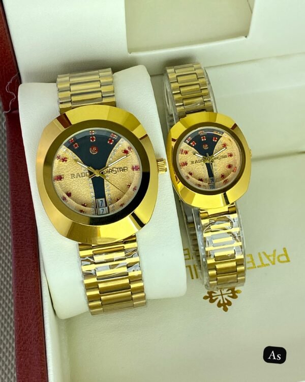 RADO GOLD COUPLE WATCH - Image 5