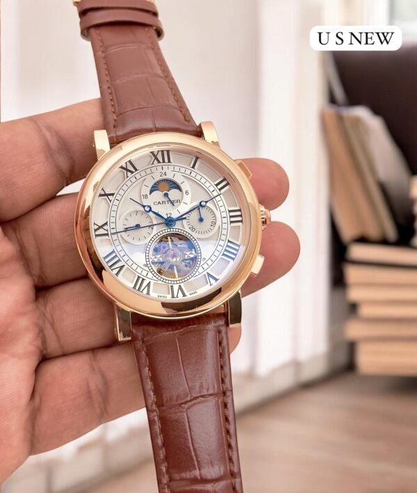 CARTIER BROWN LEATHER WATCH